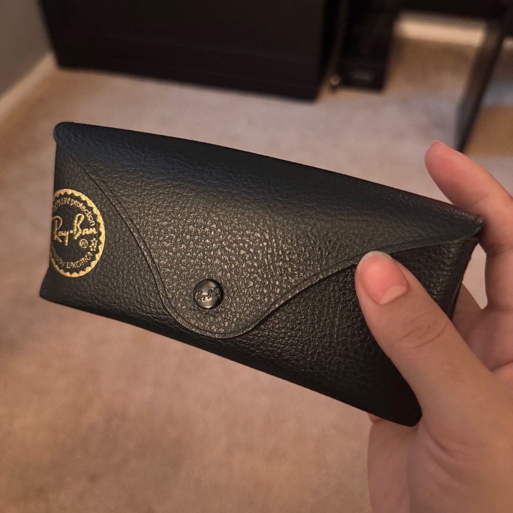 Ray-Ban Black Leather Sunglasses Case